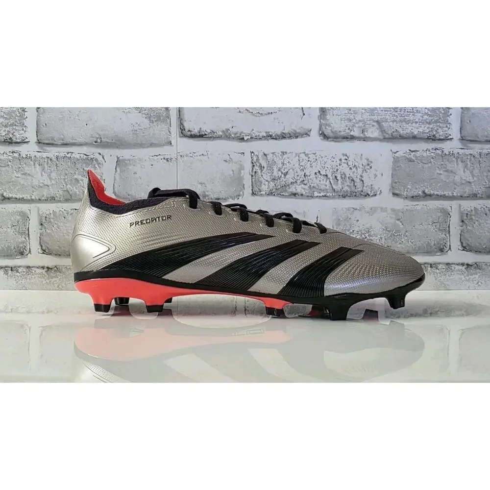 Adidas Predator League FG Men's Size 9.5 Platinum Metallic Soccer Cleats IF6349